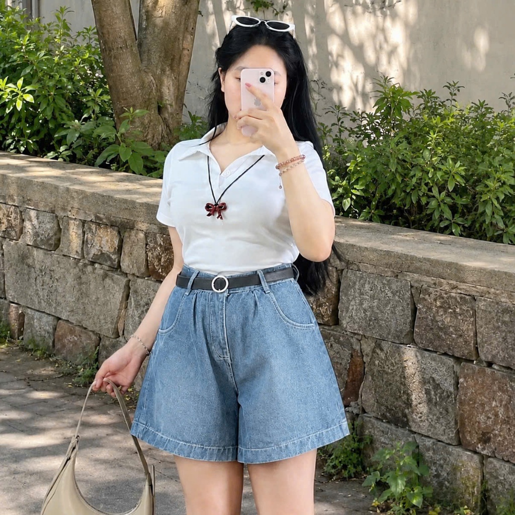 Quần Jean Ngố Bigsize Nữ Lưng Chun Dáng A Rộng Rãi Thoải Mái, Quần Đùi Nữ Ngoại Cỡ 50-95kg-Q555