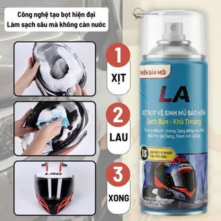 Chai Xịt Bọt Tuyết Vệ Sinh Mũ Nón Bảo Hiểm 450ml - Khử Mùi Hôi/Mầm Bệnh, Làm Sạch Nhanh Chóng