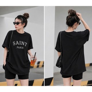 Áo thun phông 3158 nữ nam KONOVA chất liệu cotton khô in hình SAINT PARI