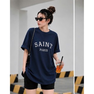 Áo thun phông 3158 nữ nam KONOVA chất liệu cotton khô in hình SAINT PARI