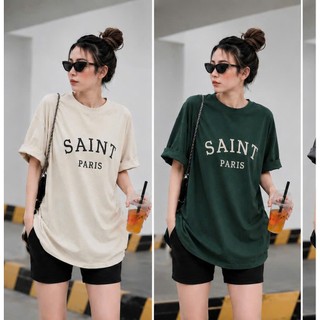 Áo thun phông 3158 nữ nam KONOVA chất liệu cotton khô in hình SAINT PARI