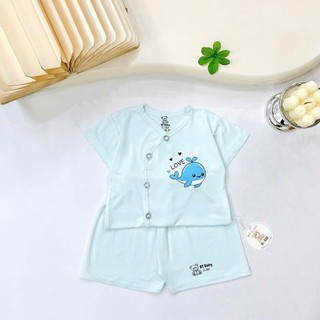 Bộ Đồ Sơ Sinh Ngắn Tay Chất Thun Lạnh Co Giãn Cho Bé Trai Bé Gái  Dịu Da Siêu Mềm Đa Dạng Họa Tiết - SS9