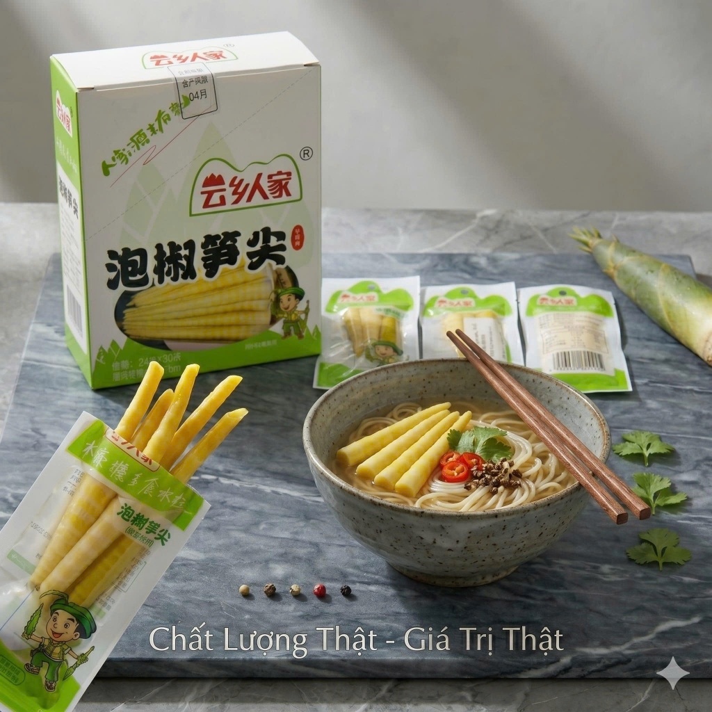 [ HỘP 20 GÓI 24G ] MĂNG CAY GIÒN CAY ỐC HƯƠNG GIA – ĂN LÀ GHIỀN, CÀNG ĂN CÀNG CUỐN 🌶️.s7