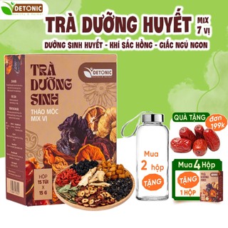 Trà dưỡng huyết DETONIC giúp bổ máu và giảm các triệu chứng mệt mỏi, chóng mặt, suy nhược cơ thể nguyên liệu thiên nhiên