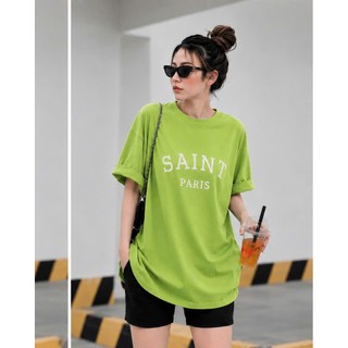 Áo thun phông 3158 nữ nam KONOVA chất liệu cotton khô in hình SAINT PARI
