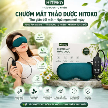 Túi Chườm Mắt Thảo Dược HITOKO HM1, Túi Chườm Mắt Nóng Lạnh Giúp Thư Giãn, Giảm Đau Mỏi Mắt, Giảm Quầng Thâm Mắt