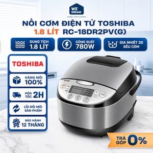 Nồi Cơm Điện Tử Toshiba RC-18DR2PV(K) 1.8L - Hàng Chính Hãng