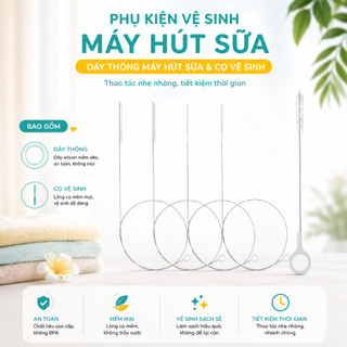 Bộ Vệ Sinh Phụ Kiện Máy Hút Sữa Coniu Tiện Lợi, Ống Thông Dây Hút Sữa, Cọ Bình Sữa Và Phụ Kiện Máy Hút Sữa