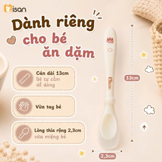 Thìa ăn dặm silicon cho bé MISAN bảo vệ nướu mềm mại, muỗng tập ăn dặm an toàn cho bé sơ sinh
