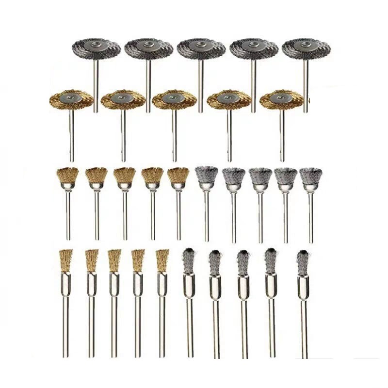 Đầu đánh bóng kim loại , Đầu đánh gỉ cốt 3mm gắn máy khoan máy mài khuôn - đầu mài sợi cước , chổi cước