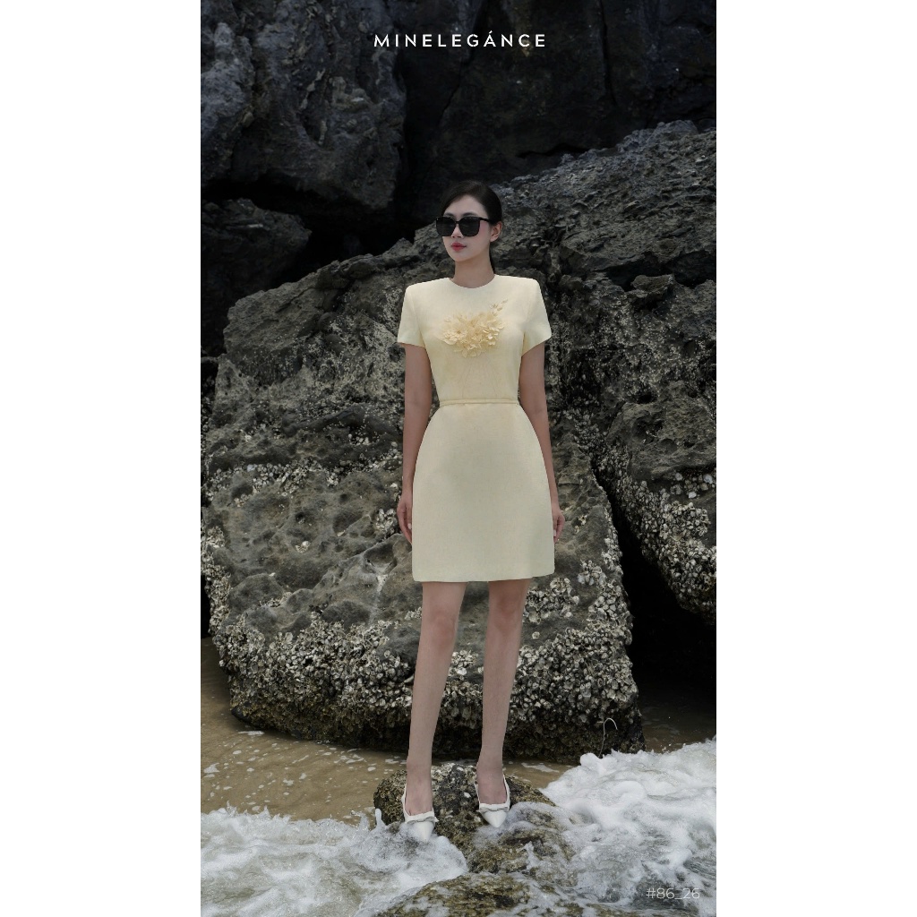 MINELEGÁNCE | VÁY CHỮ A DÁNG NGẮN SANG TRỌNG, THANH LỊCH - MIN86