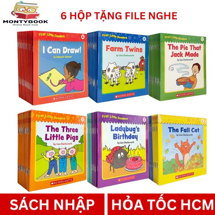 Sách - First Little Readers 6 hộp 132 cuốn kèm file nghe, bản mới nhất. sách cực hay dành cho bé 3+