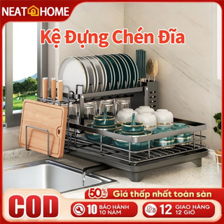 Kệ để chén bát đĩa nhà bếp dạng đứng – Chiếm ít mặt bàn, để lại không gian nấu nướng rộng rãi