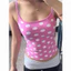 Áo hai dây sát nách màu hồng chấm bi trắng và trắng hello kitty tiểu thư dáng ôm body chất co giãn AHD008- Tiktik