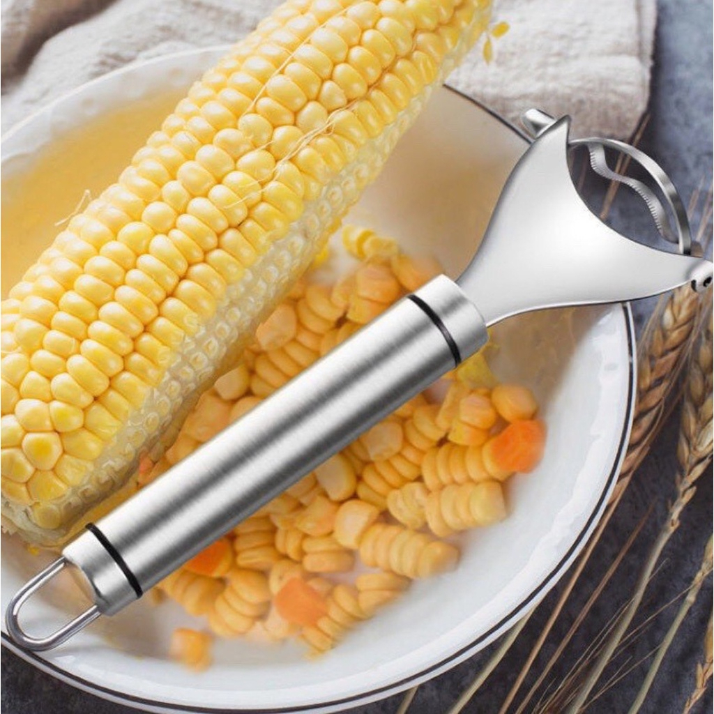 Dụng Cụ Tách Hạt Bắp/Ngô Bằng Inox Không Gỉ - Bào Ngô Siêu Tốc, Tiện Lợi Cho Nhà Bếp