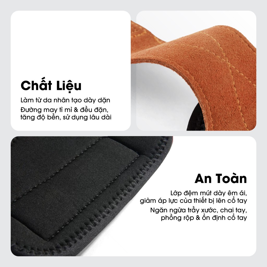 [1 Đôi] Găng Tay Nữ Trợ Lực VALEO - Dây Kéo Lưng Nữ Lifting Straps Deadlift Tập Tạ, Tập Xà, Tập Gym - KL-ValeoNu