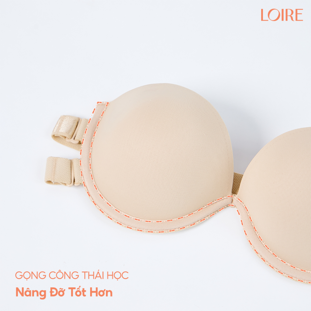 [CHỐNG TỤT]Áo Quây Chống Tụt Loire Đệm Dày 2cm Nâng Ngực Dây Lưng Thun Kép BRQ06 Mặc Đi Biển/Tiệc