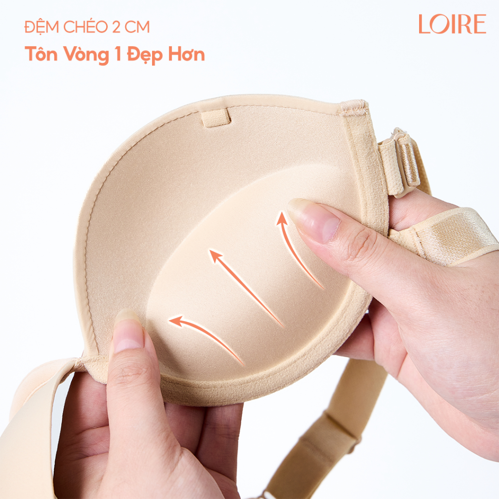 [CHỐNG TỤT]Áo Quây Chống Tụt Loire Đệm Dày 2cm Nâng Ngực Dây Lưng Thun Kép BRQ06 Mặc Đi Biển/Tiệc