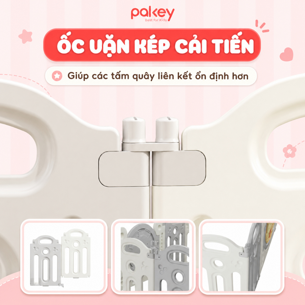 [Mẫu Mới] Quây Cũi Cho Bé Gấp Gọn, Cũi Quây Nhựa HAPPY BOAT Nguyên Sinh Không Chất Độc Hại An Toàn Cho Bé