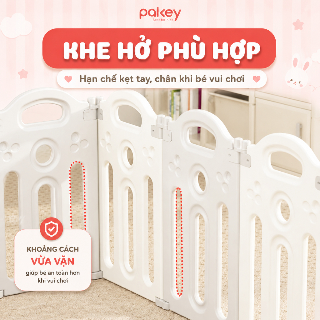 [HỎA TỐC] Quây Cũi Nhựa Gấp Gọn Mẫu Mới TẶNG Thảm + 50 Bóng + Giỏ Bóng, Quây Bóng Cho Bé HAPPY BOAT Cao 62Cm An Toàn