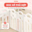 Quây Cũi Nhựa Gấp Gọn Tặng Thảm + Bóng Nhựa, Quây Nhà Banh Cho Bé HAPPY BOAT Cao 62Cm
