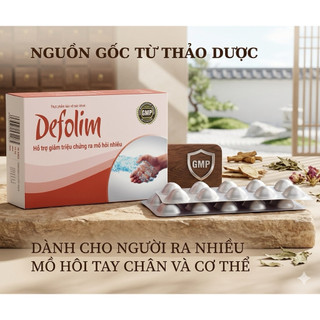 ✅ [Chính Hãng] Viên Giảm Tiết Mồ Hôi DEFOLIM – Hỗ Trợ Giảm Mồ Hôi Trộm