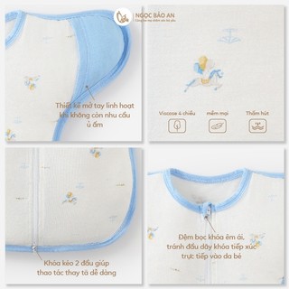 M&B (0-6M) Nhộng chũn cho bé sơ sinh Viscore co giãn 4 chiều giúp bé ngủ ngon, không giật mình.