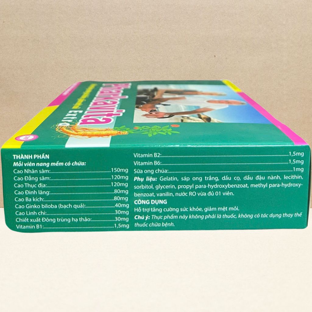 Combo 3 Hộp Pharkavita Extra Xanh Lá 60 Viên - Rostex - Vinaphar - Vitamin Chữa Lành