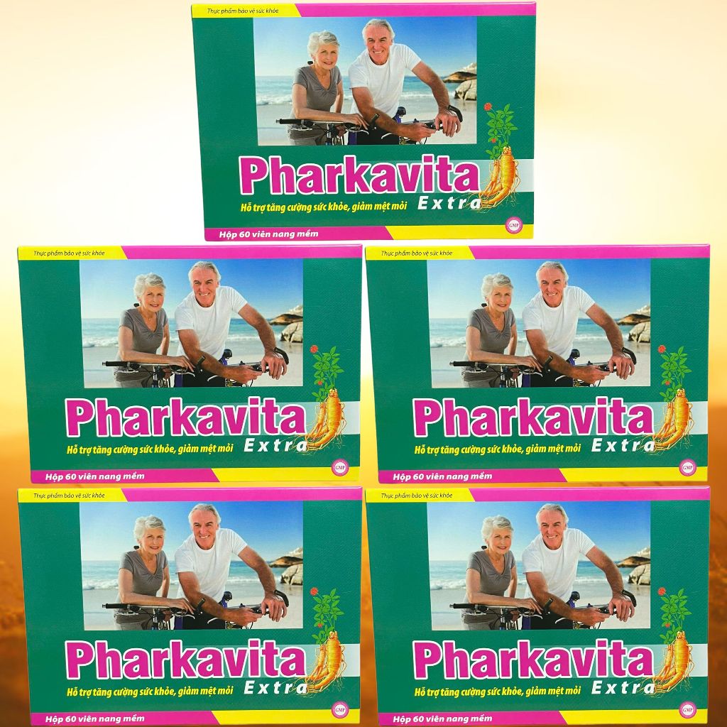 Combo 5 Hộp Pharkavita Extra Xanh Lá 60 Viên - Rostex - Vinaphar - Vitamin Thanh Lọc