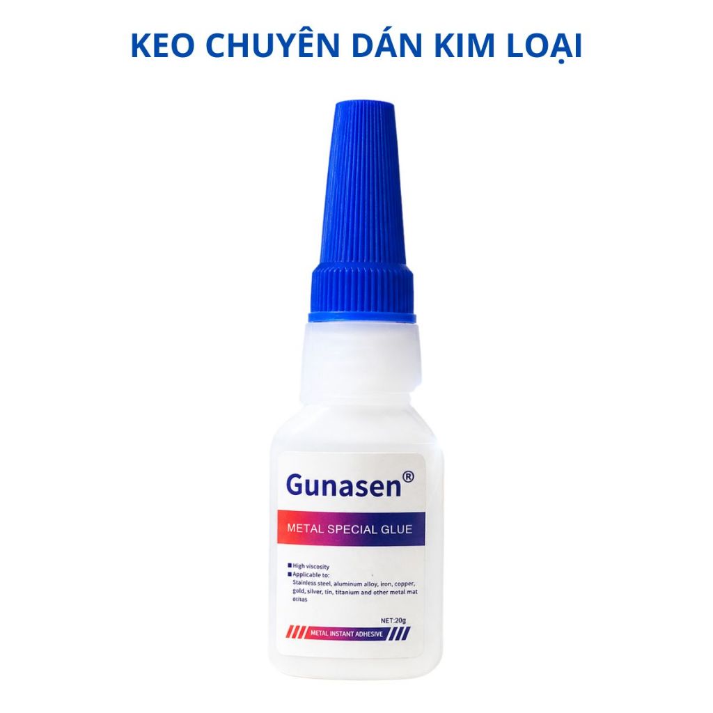 Keo dán đa năng Gunasen dán kim loại cao su nhựa hợp kim siêu dính siêu chắc 20g