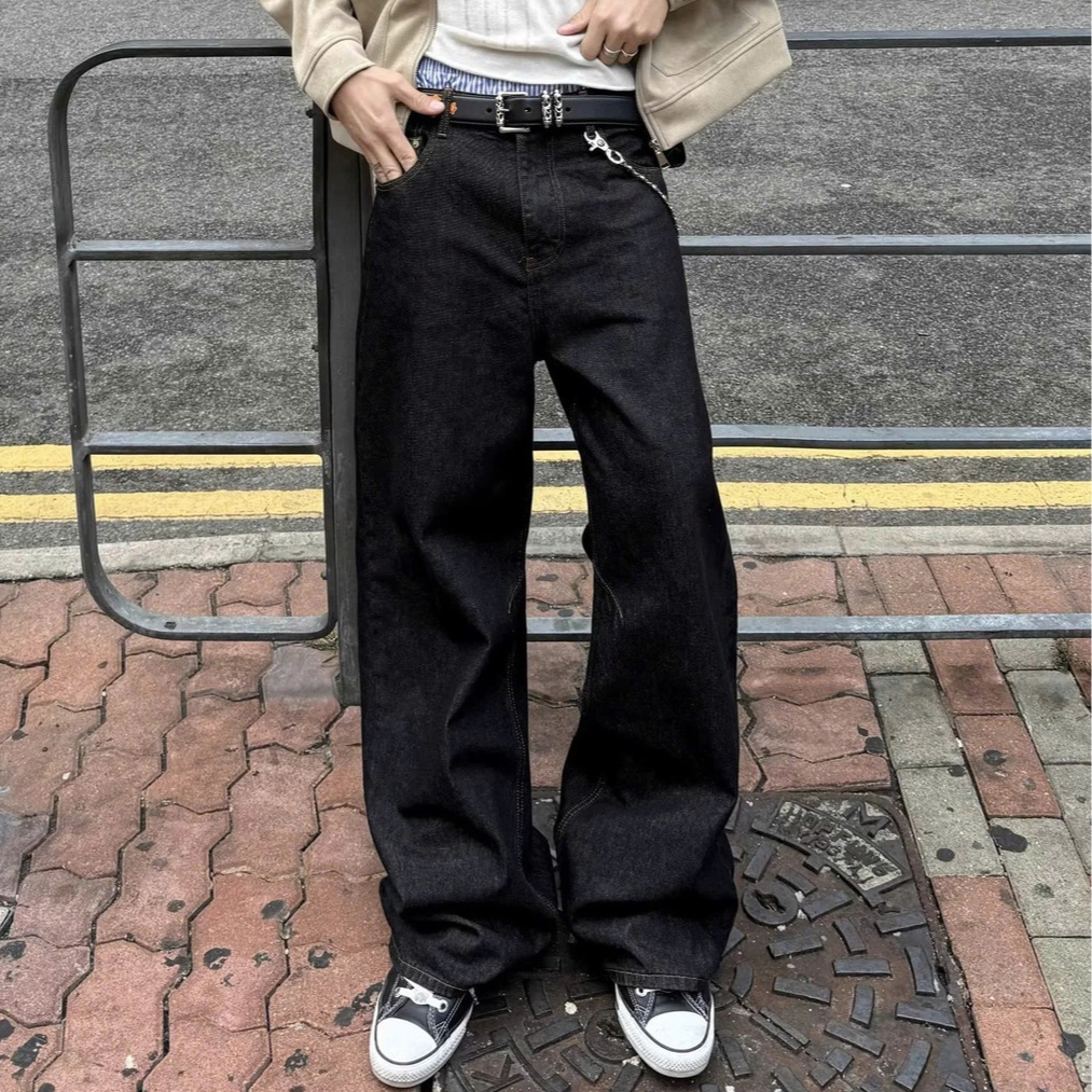 Quần Jeans Form Rộng Chữ M 𝐂𝐎𝐎𝐋𝐂𝐑𝐄𝐖 Phong Cách Unisex Nam Nữ, Đường Phố QTD009 | BigBuy360 - bigbuy360.vn