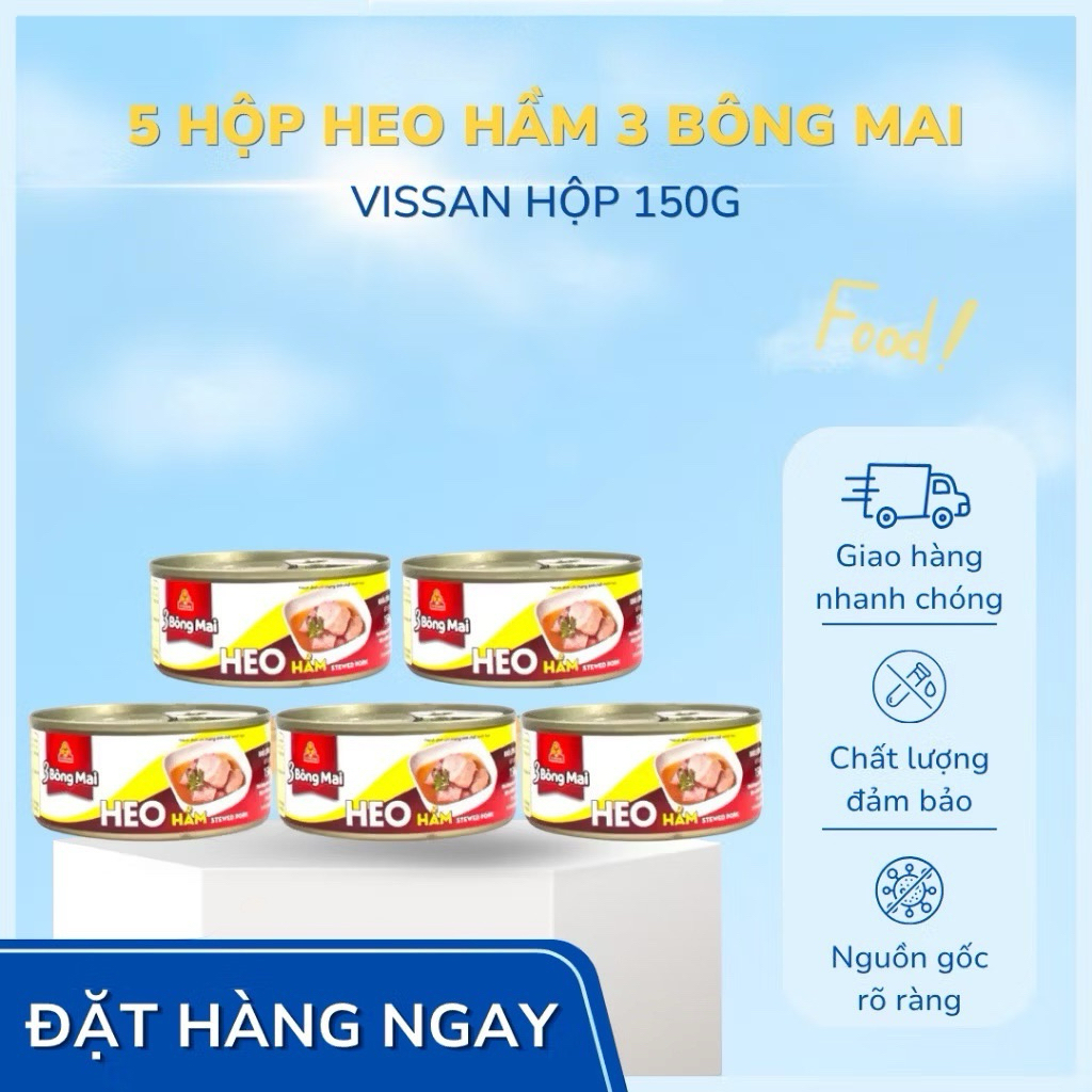 Vissan Combo 5 Heo Hầm 3 Bông Mai 150g Chính Hãng Date Mới