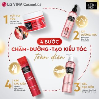 Xịt Tạo Kiểu Tóc Double Rich Hair Spray Strong Hold Giúp Giữ Tóc Cố Định 170ml