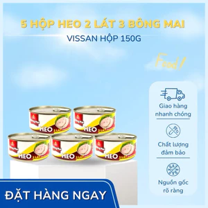 Vissan Combo 5 hộp Heo 2 lát 3 Bông Mai 150g Chính Hãng Date 2029