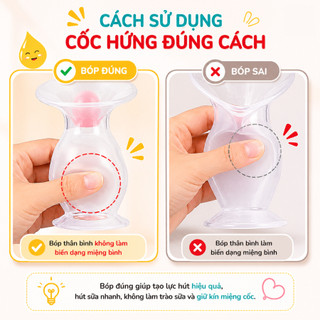 Cốc Hứng Sữa Coniu, Hút Sữa Rảnh Tay, Chất Liệu Silicone Cao Cấp (1 Cốc)