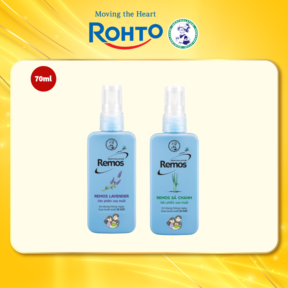Xịt Xua Muỗi Remos Lavender, Sả Chanh 70ml