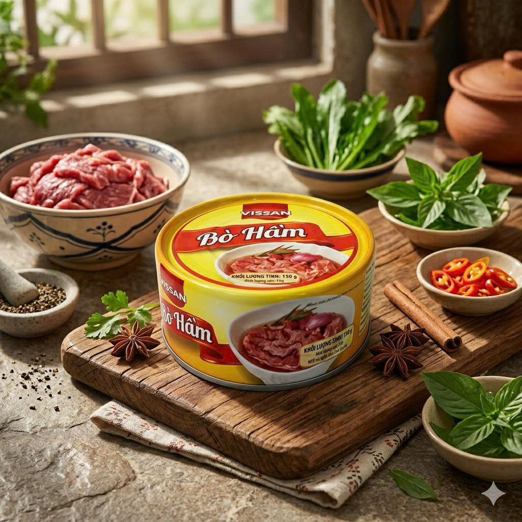 Vissan Combo 5 Bò Hầm Vissan lonin 150g Chính Hãng Date Mới