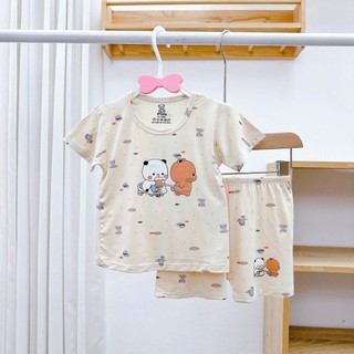 Bộ cộc tay sơ sinh hãng HG họa tiết đáng yêu chất petit mềm mịn thoáng mát cho bé từ 3-9kg - SS11