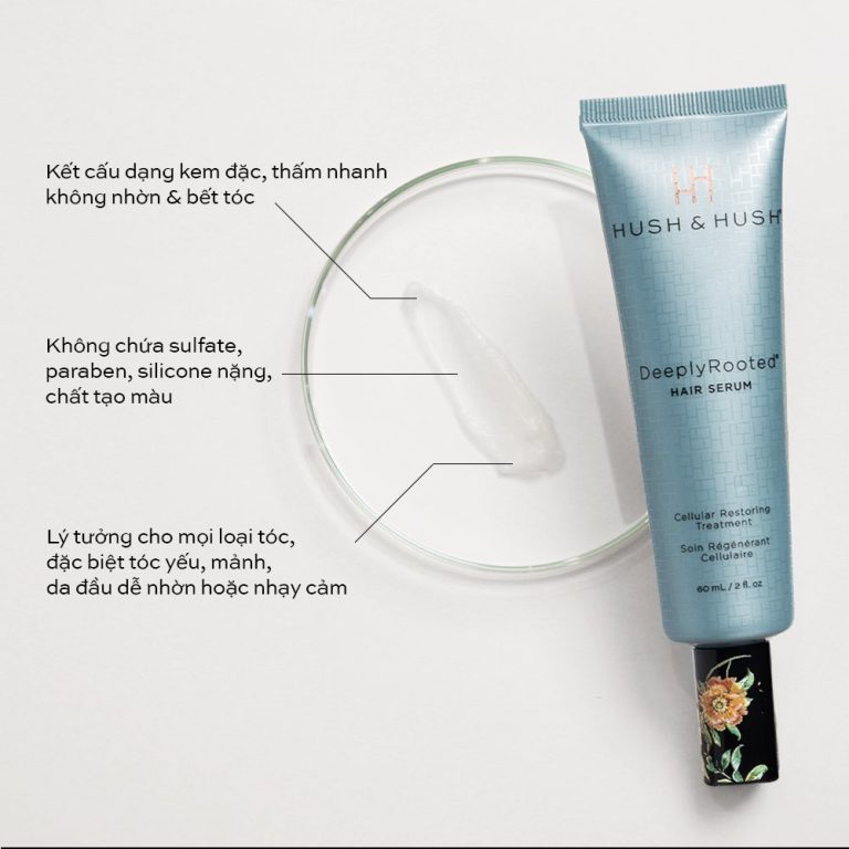 Tinh chất nuôi dưỡng tóc và kích thích mọc tóc HUSH&HUSH Deeply Rooted Hair Serum 60ml