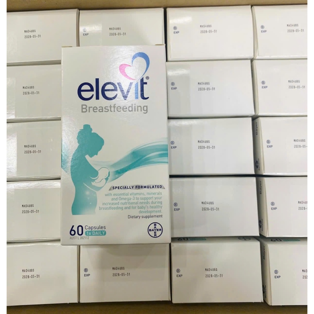 {Tem Chemist+Date mới} Elevit Sau Sinh🚛Freeship🚛Elevit Bú BREASTFEEDING 60 viên của Úc