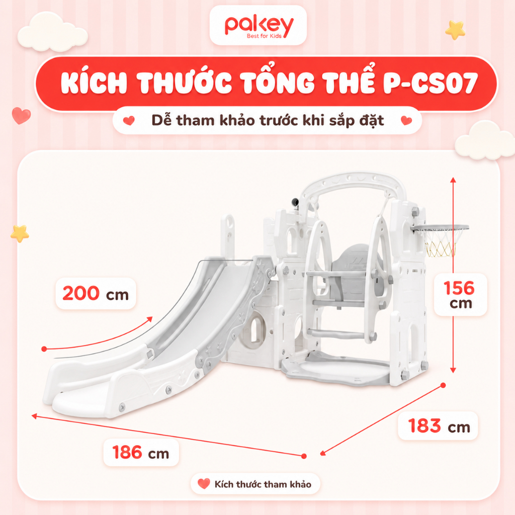 [HỎA TỐC] Cầu Trượt Cho Bé, Cầu Trượt Xích Đu Máng Trượt Siêu Dài Rộng Trọng Tải Đến 80Kg, Nhựa Nguyên Sinh Không Mùi
