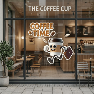 Sticker Dán Kính Quán Cafe Hình Đồ Uống Coffee Vintage ST01 – Decal Trang Trí Cửa Kính, Quán Cà Phê, Tiệm Trà Sữa