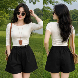 Quần Đùi Bigsize Nữ Dáng Quần Đùi Ngắn Cạp Chun Co Giãn Cho Chubby Năng Động Q561