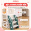 Set Cầu Trượt Xích Đu Liên Hoàn Cho Bé, Set Vận Động 3IN1 Cỡ Lớn Tải Trọng Lên Đến 80kg