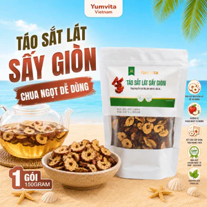 Táo Sắt Sơn Tra Sấy Giòn Yumvita 150g, Snack Trái Cây Sấy Tự Nhiên, Dùng Pha Trà Ăn Vặt