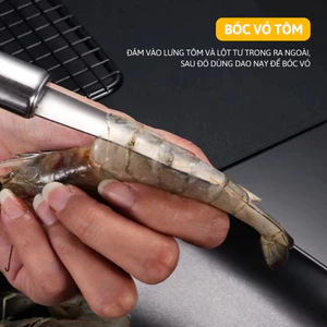 Dụng Cụ Lột Vỏ Tôm, Dụng Cụ Bóc Vỏ Tôm Và Lấy Chỉ Lưng Tôm Chuyên Dụng Bằng Inox Không Gỉ Siêu Nhanh, Tiện Lợi