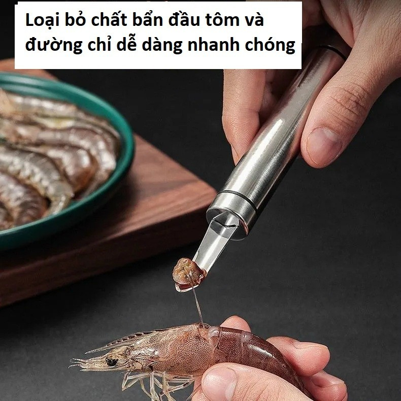 Dụng Cụ Lột Vỏ Tôm, Dụng Cụ Bóc Vỏ Tôm Và Lấy Chỉ Lưng Tôm Chuyên Dụng Bằng Inox Không Gỉ Siêu Nhanh, Tiện Lợi