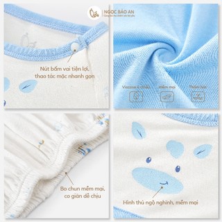 [M&B] Trọn bộ Combo sơ sinh (0-3M) Viscose Sky Pony co giản 4 chiều thoáng mát, an toàn cho da bé.