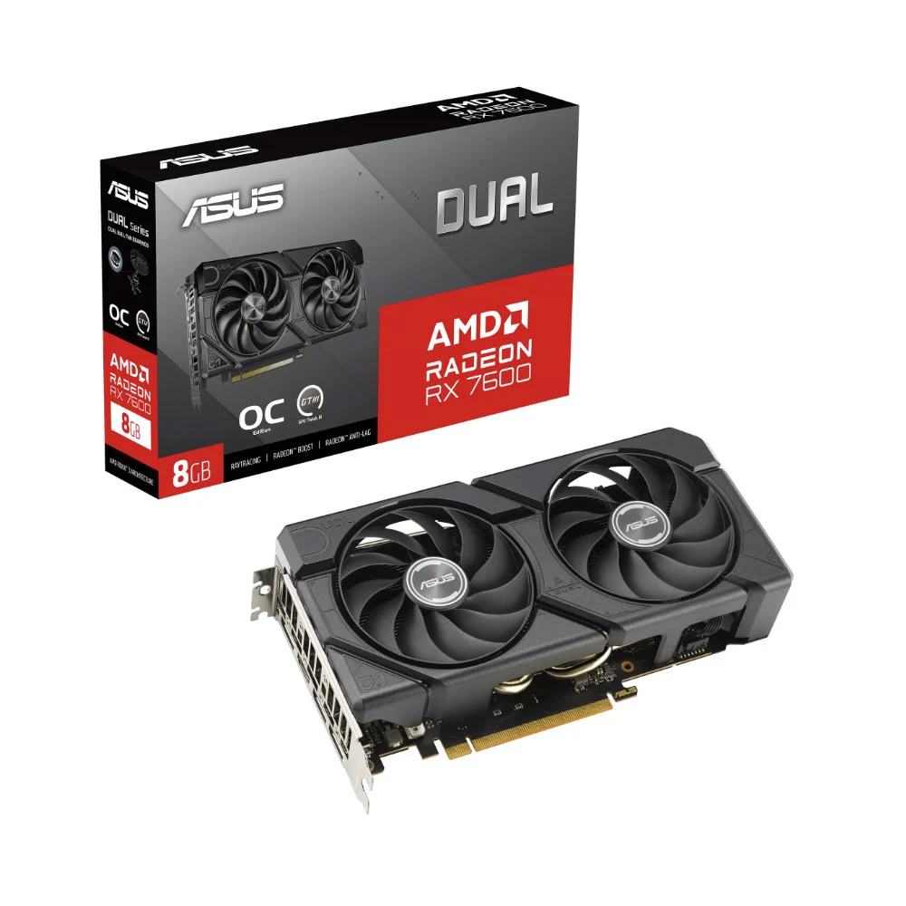 Card Màn Hình / VGA Gigabyte Gaming OC / Asus Dual EVO OC - AMD Radeo RX 7600, 8GB, GDDR6- BH 36 Tháng | BigBuy360 - bigbuy360.vn