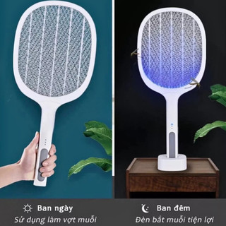 Vợt Muỗi Điện 2in1 Siêu Hiệu Quả – Vợt Diệt Muỗi Lưới 3 Lớp, Sạc Điện Tiện Lợi, Muỗi Chết Nhanh